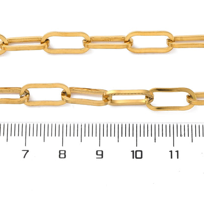 Collier acier inoxydable maille thrombone fermoir T