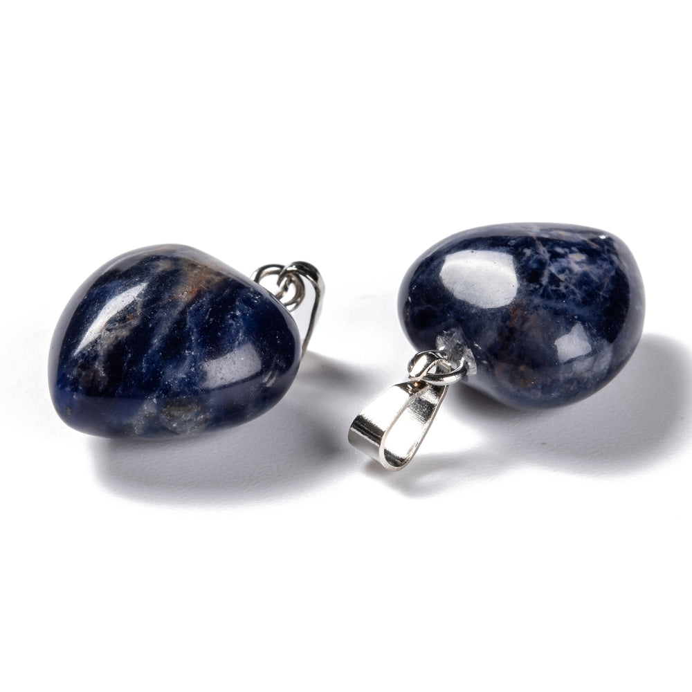 Pendentif cœur sodalite naturelle