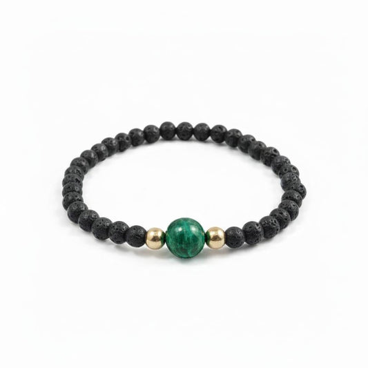 Bracelet - Bébour - Malachite | Lave