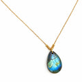 Collier pendentif - Trou de fer - Labradorite