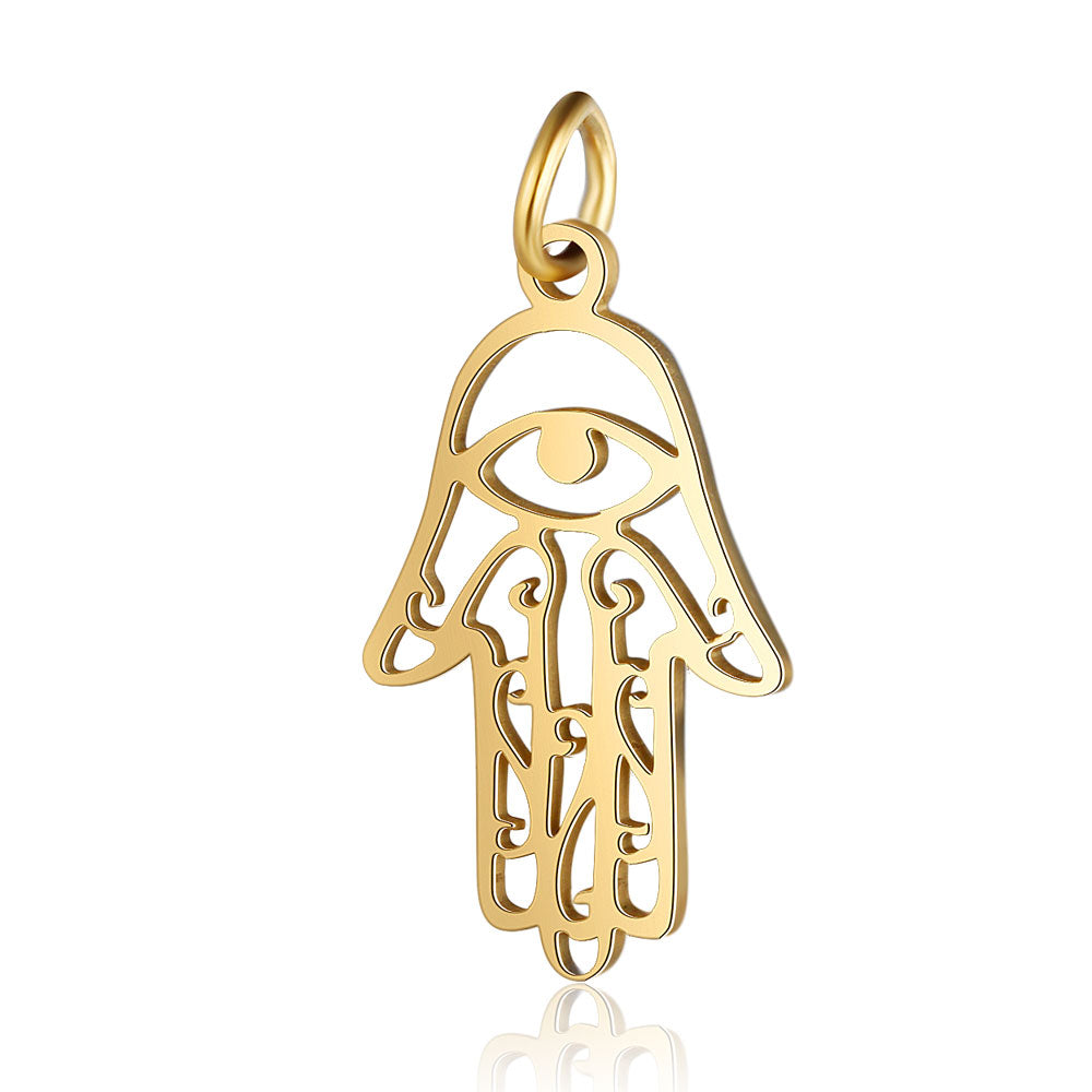 Pendentif main de Fatima fine acier inoxydable