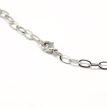 Collier acier inoxydable moyenne maille thrombone