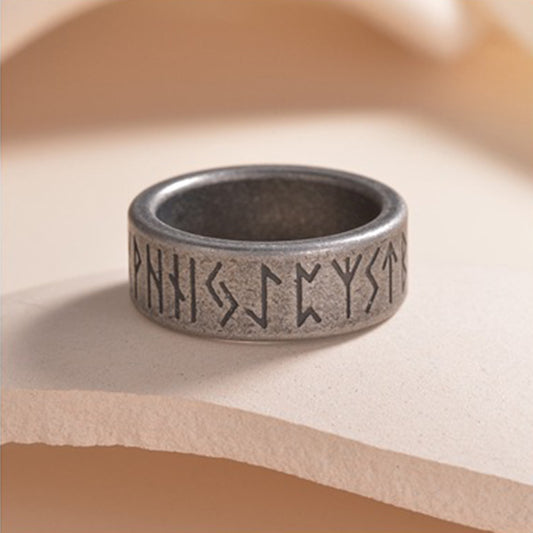 Bague Rune brossé simple