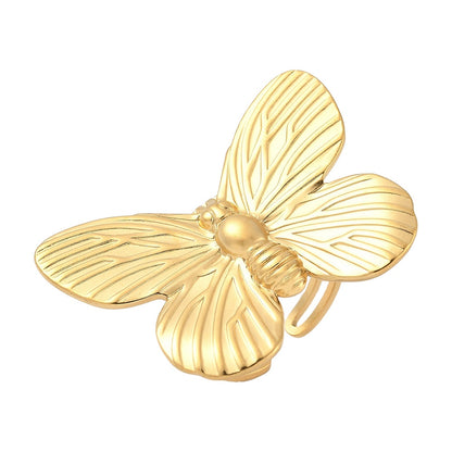 Papillon bague acier inoxydable
