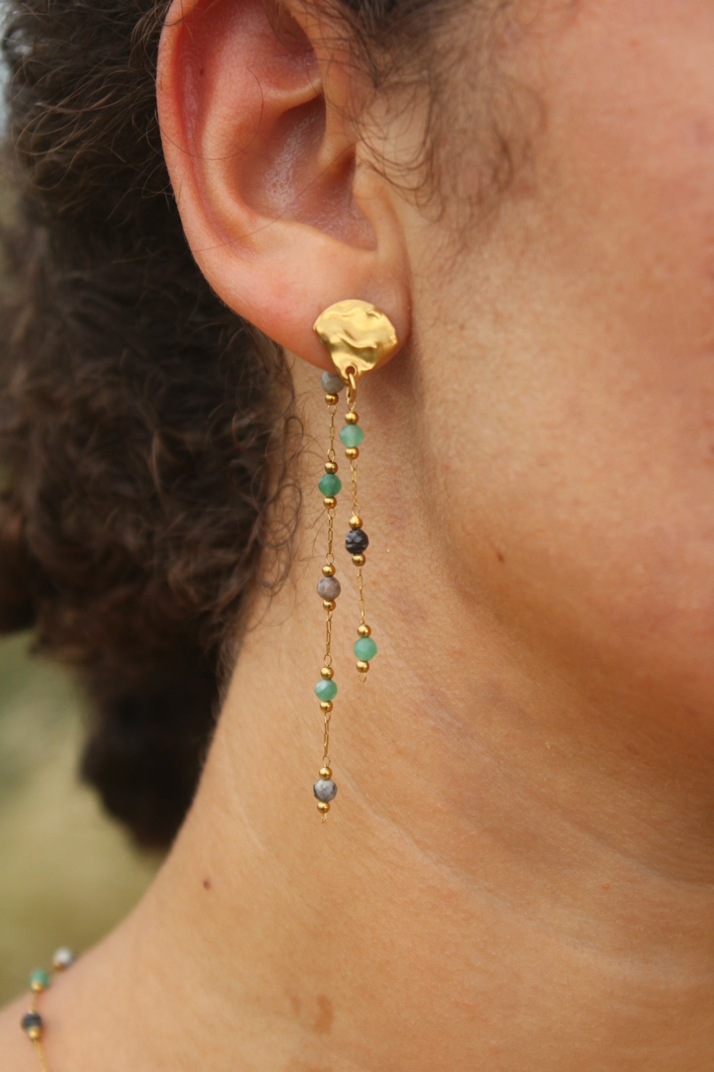 Solea - Gaia - Boucle d'oreille chainette