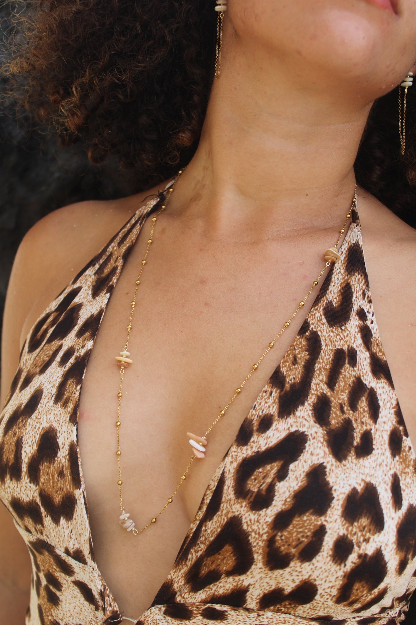 Solea - Alba - Sautoir nacre copeaux