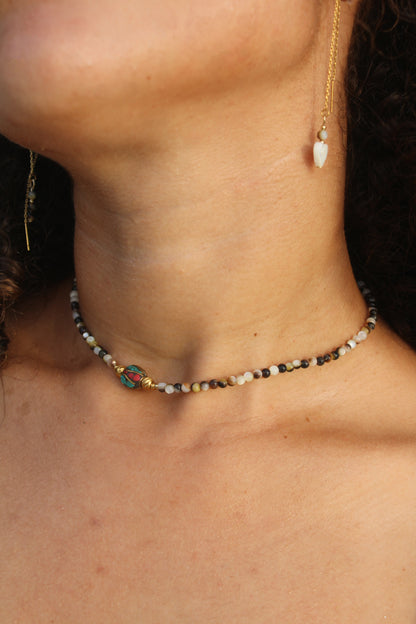 Solea - Aura - Collier nacre marron