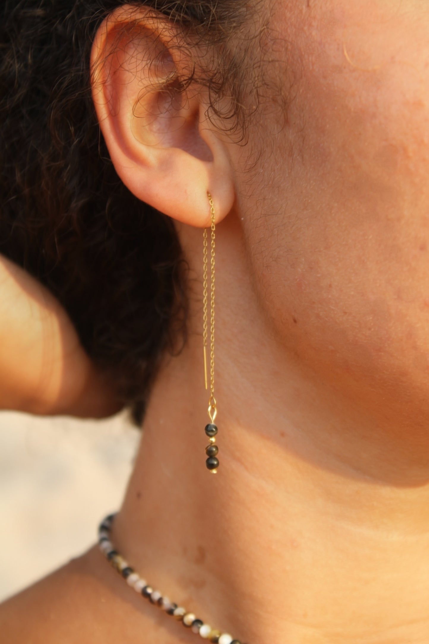 Solea - Aura - Boucle d'oreille chaine dépareillé