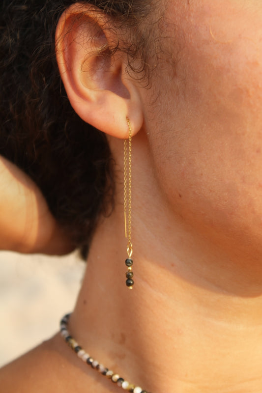 Solea - Aura - Boucle d'oreille chaine dépareillé