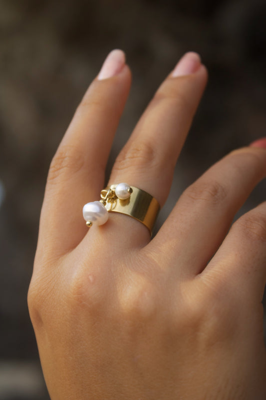 Solea - Sélène - Bague de perles