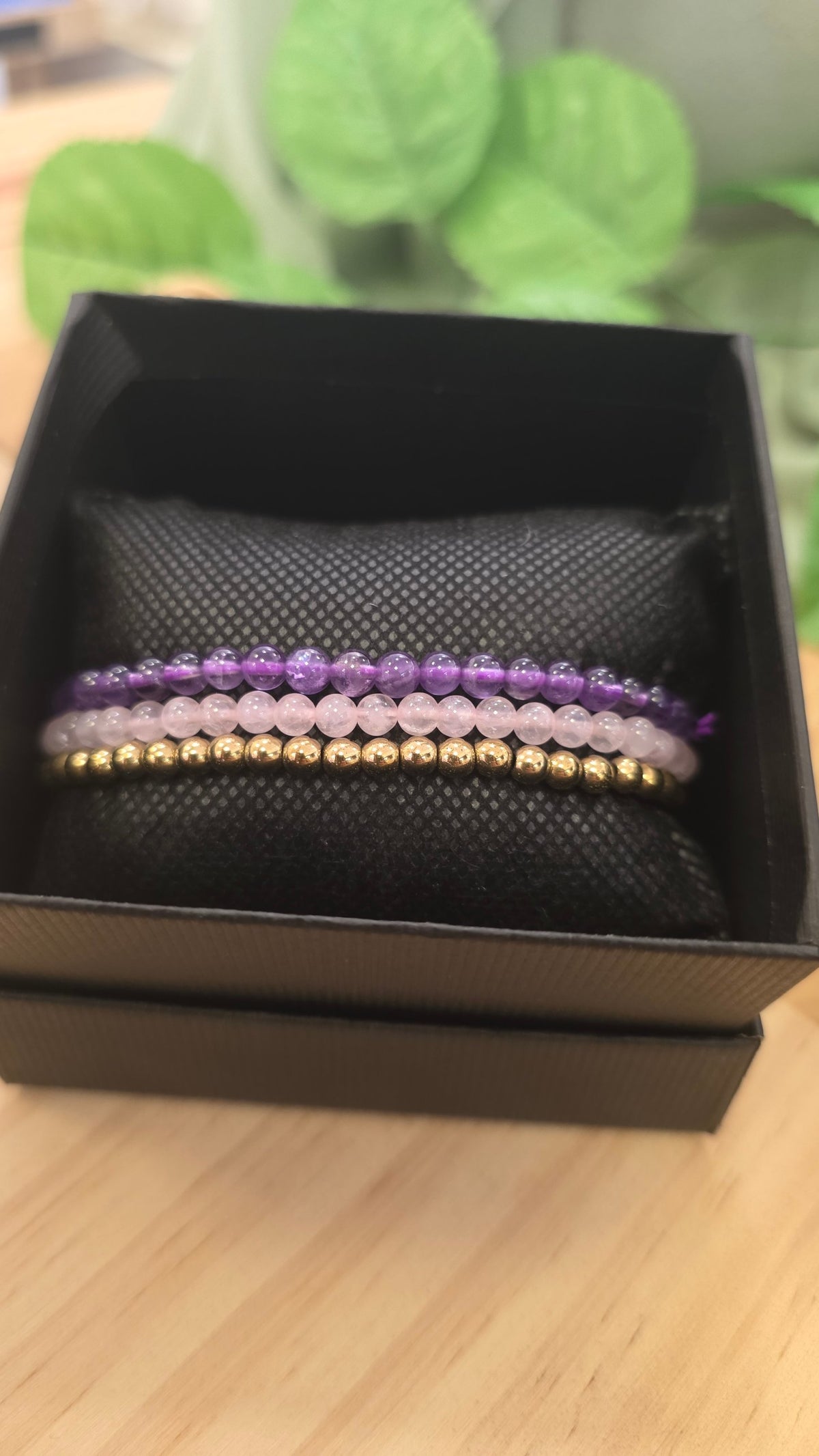 Trio de bracelets Lavande – La Palette à Bijoux