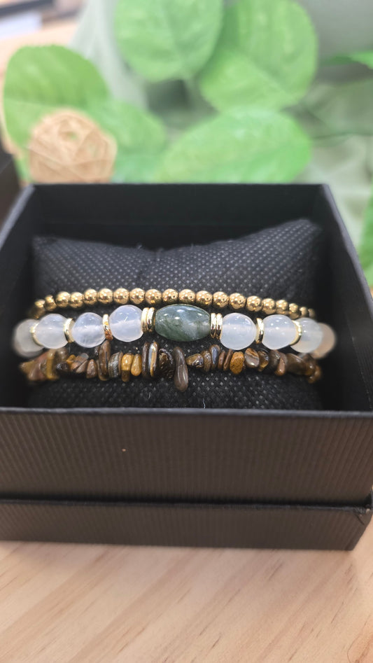 Trio de bracelets Racines – La Palette à Bijoux