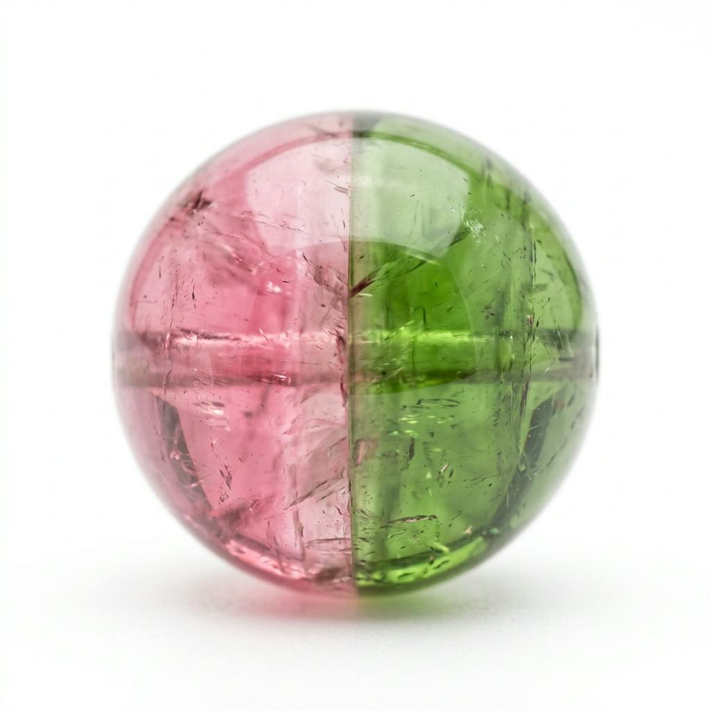 Perle tourmaline-melon-d-eau