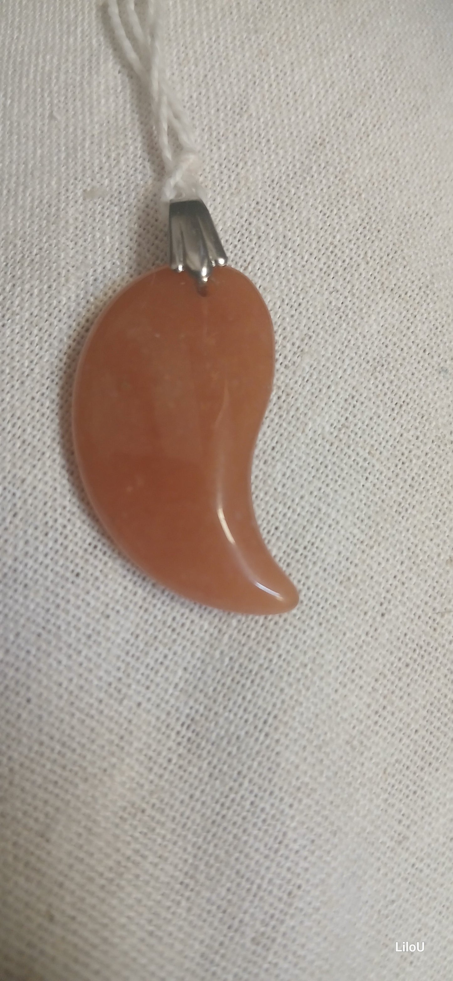 Pendentif calcite orange