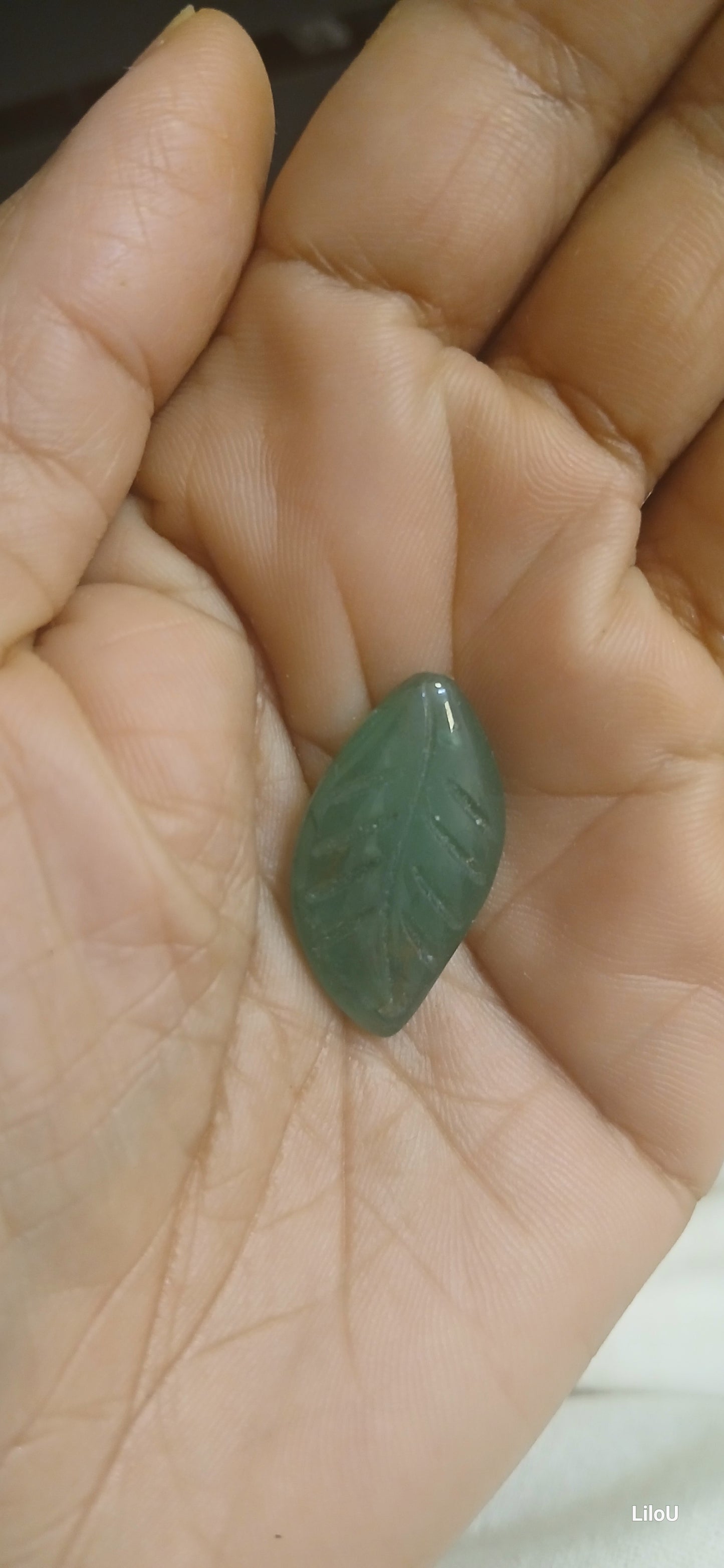 Pendentif aventurine feuille