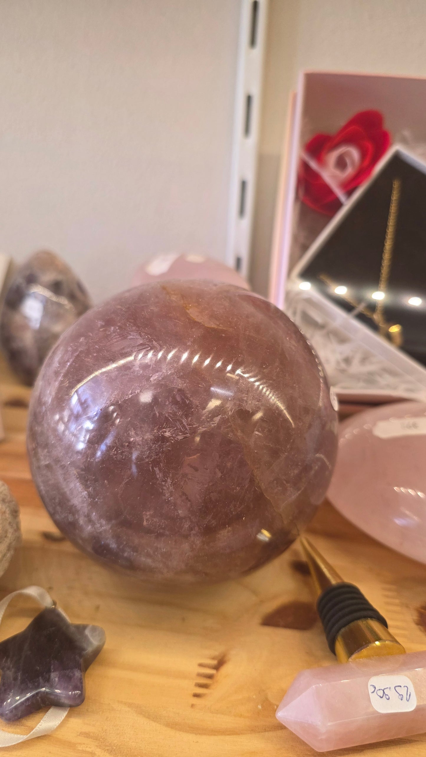 Quartz rose sphère