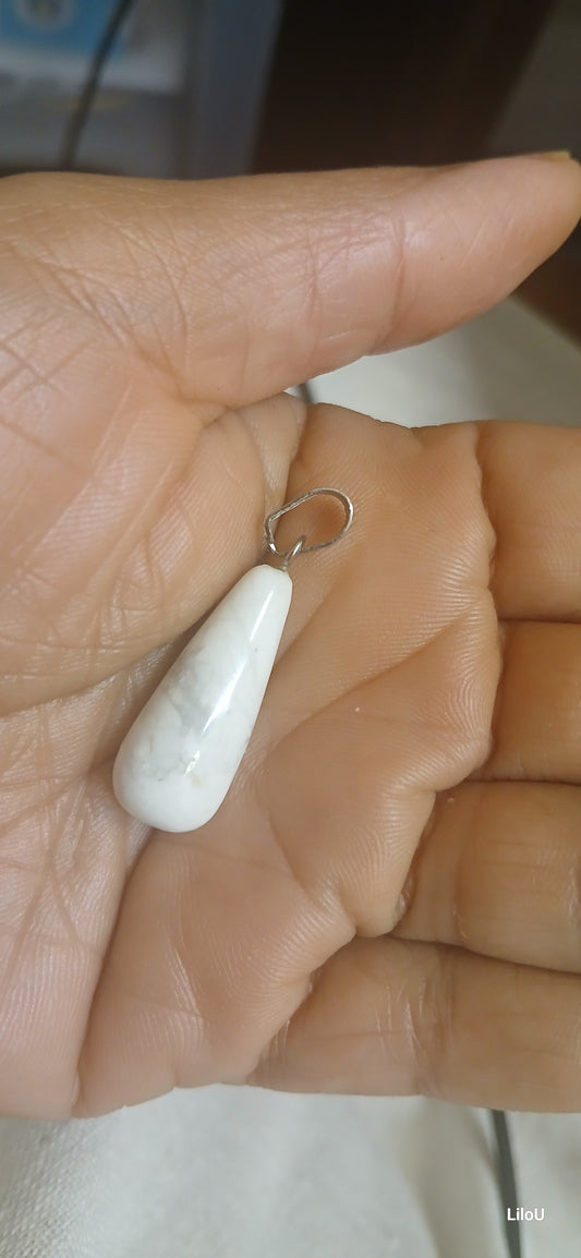 Pendentif howlite goutte