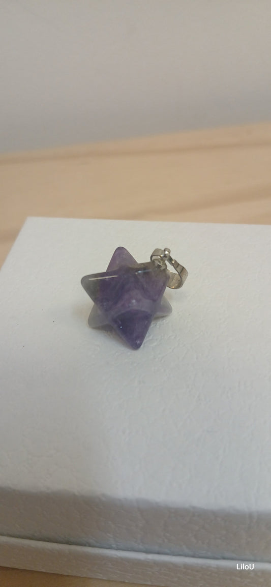 Améthyste Pend merkaba