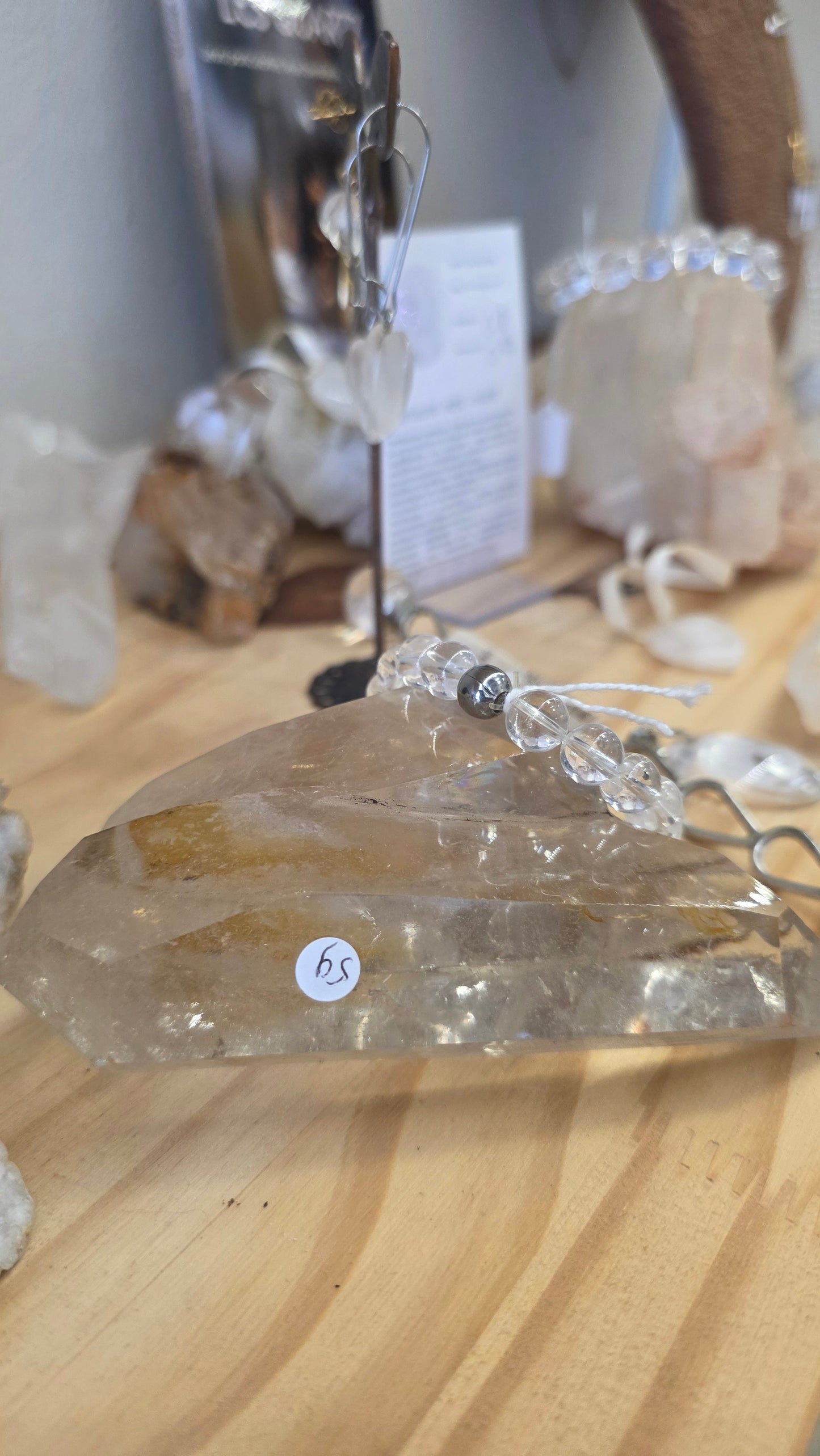Cristal de roche pointe biterminée