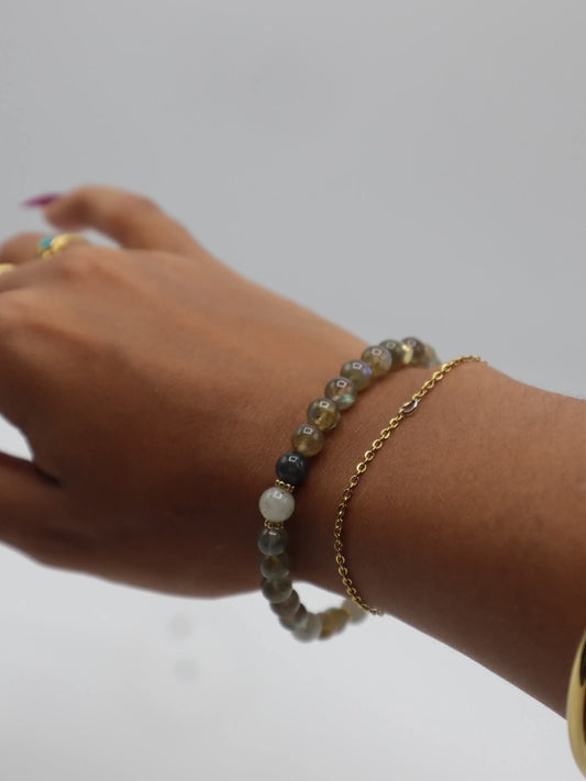 Bracelet labradorite -Elsy - Bouclier