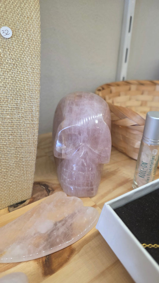Quartz rose crâne