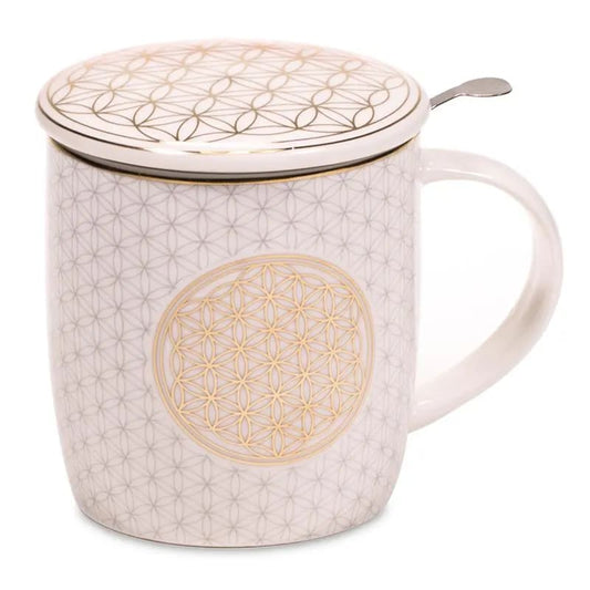 Tasse à infuser fleur de vie en coffret