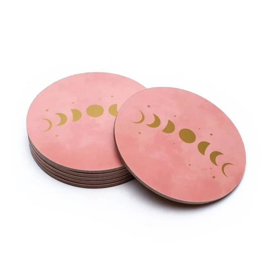 Ensemble de 6 sous-verres phase de la lune
