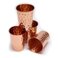 Gobelets en cuivre motif martelé 250ML