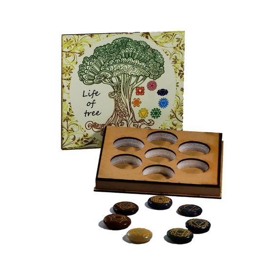 Coffret Arbre de Vie Pierres 7 Chakras - Bijoux Zen Réunion