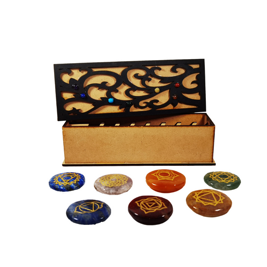 Coffret long 7 chakras - Bijoux Zen Réunion