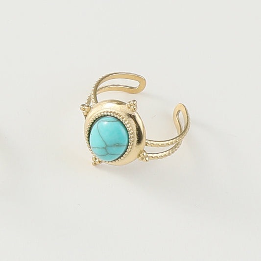 KALE BAGUE PIERRE TURQUOISE