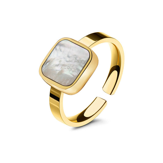 SALY BAGUE ACIER OR NACRE BLANCHE etoile