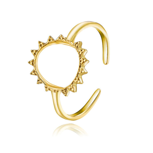 SUN BAGUE ACIER OR MINIMALISTE FINE