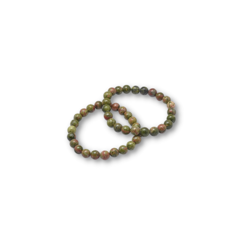 Bracelet élastique unakite naturelle