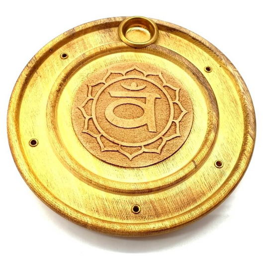 PORTE ENCENS BOIS ROND CHAKRA