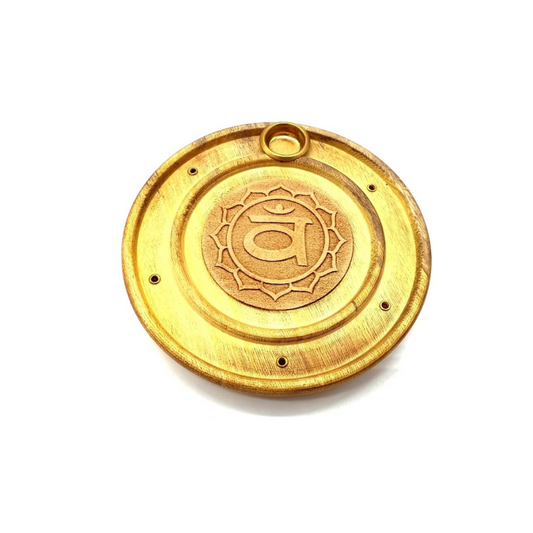 Porte-Encens Bois Rond Chakra Sacré 10cm