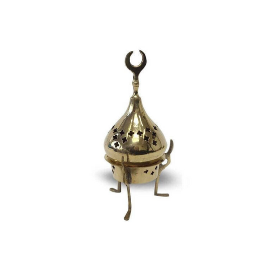 Brûleur Résine Laiton Etoiles & Support 18cm
